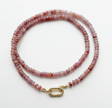 Load image into Gallery viewer, 18&quot; Chatoyant Lepidolite Necklace with 14K Gold-Filled Enhancer Clasp
